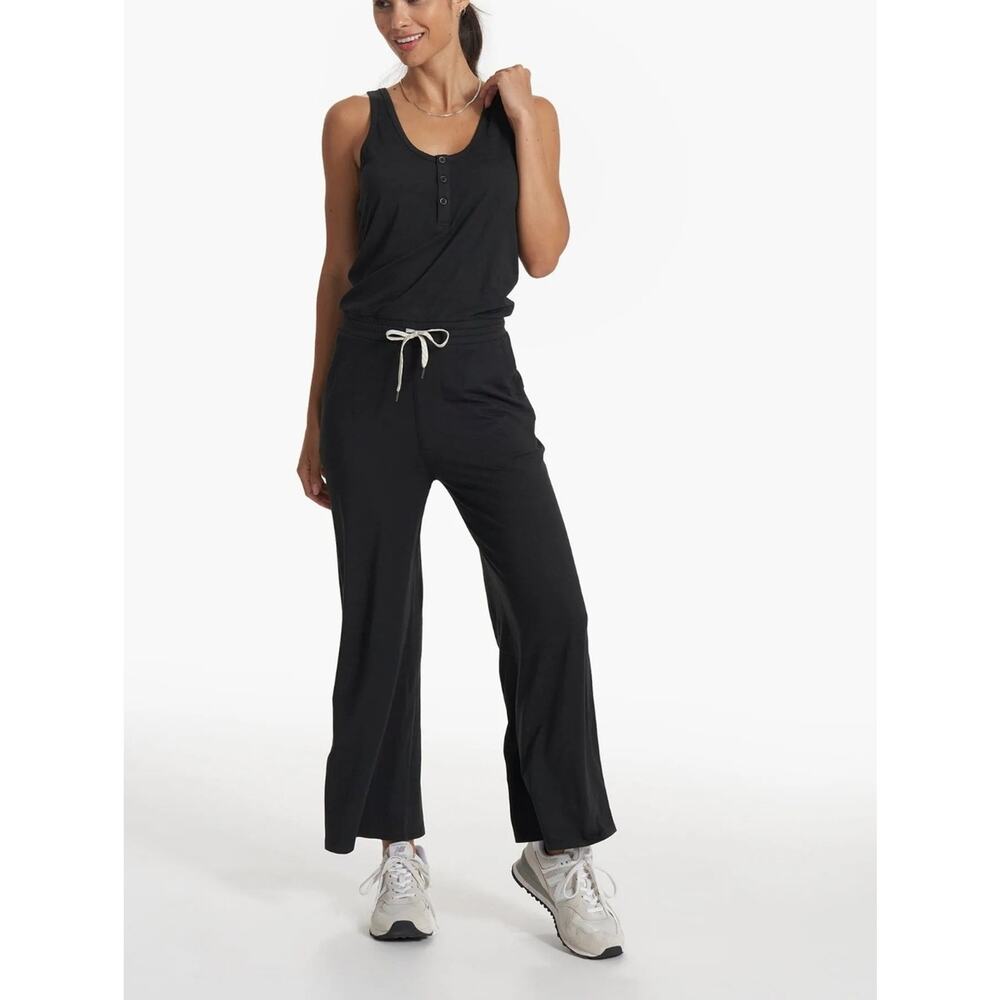 Vuori Falls Jumpsuit Wide Leg Henley Size S NWT Performance Stretch